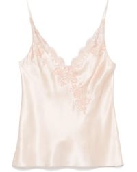 Carine Gilson - Camisola de seda con encaje Caudry - Lyst