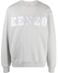 KENZO - Sweat en coton à logo brodé - Lyst
