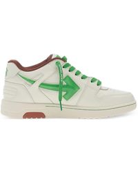 Off-White c/o Virgil Abloh - Arrow-Patch Leather Sneakers - Lyst