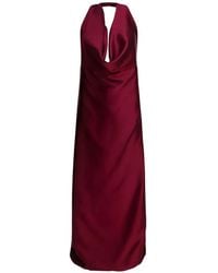 Semler - Cowl-Neck Halterneck Maxi Dress - Lyst