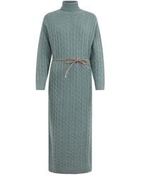 Peserico - Long-Sleeve Turtleneck Midi Dress - Lyst