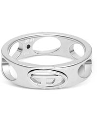 DIESEL - Ring Met Logo - Lyst