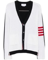 Thom Browne - 4-Bar Cable-Knit Cardigan - Lyst
