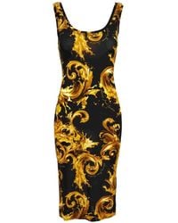 Versace Jeans Couture - Watercolor Couture-Print Dress - Lyst