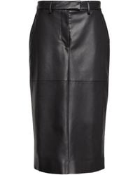 Calvin Klein - Jupe Mi-Longue À Taille Ceinturée - Lyst