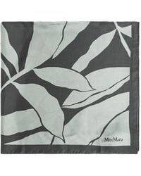 Max Mara - Leaf-Print Scarf - Lyst