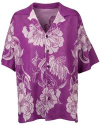 Valentino Garavani - Floral-Print Short-Sleeve Shirt - Lyst