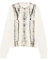 MM6 by Maison Margiela - Cardigan-Print Jumper - Lyst