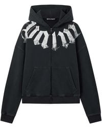 Palm Angels - Big Neck Logo Zip Loose Hoodie - Lyst