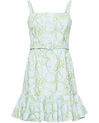 Cinq À Sept - Tonya Mini-Jurk Met Geborduurde Bloemen - Lyst