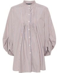 Alberta Ferretti - Striped Cotton Shirt - Lyst