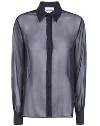 Semicouture - Floelle Sheer Button-Up Shirt - Lyst