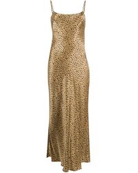RIXO London Jurk Met Luipaardprint - Geel