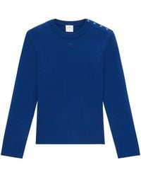Courreges - Logo-Patch Buttoned Sweater - Lyst