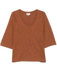 MAISON 123 - Liana V-Neck T-Shirt - Lyst