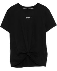 DKNY - T-Shirt Met Ronde Hals En Logodetail - Lyst