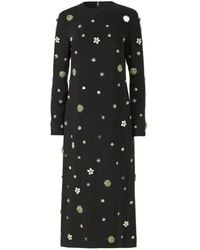 Costarellos - Brionka Embellished Crepe Midi Dress - Lyst