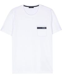 Fay - T-shirt en coton à logo imprimé - Lyst