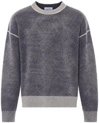 AMISH - Logo-Patch Crew-Neck Sweater - Lyst