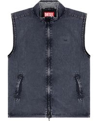 DIESEL - J-Erb Denim-Effect Sleeveless Gilet - Lyst