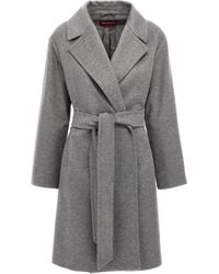 Max Mara - Mantel aus Kaschmir mit Gürtel - Lyst