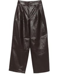Frankie Shop - Pantalon En Cuir Artificiel À Passant De Ceinture Jeva - Lyst