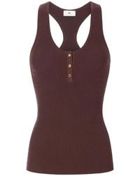 Elisabetta Franchi - Buttoned Knit Top - Lyst