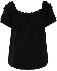 B+ AB - Blusa con volantes y hombros descubiertos - Lyst