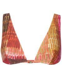 Lenny Niemeyer - Abstract-Print Triangle Bikini Top - Lyst