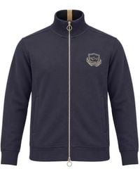 Paul & Shark - Logo-Embroidered Zip-Up Sweater - Lyst