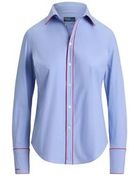 Polo Ralph Lauren - Contrast-Piping Stretch Shirt - Lyst