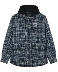 Musium Div. - Tweed-Check Drawstring Hooded Jacket - Lyst