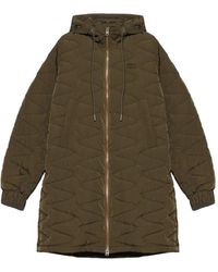 Bimba Y Lola - Khaki Mid-Length Padded Puffer - Lyst