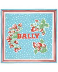 Bally - Strawberry-print Silk Scarf - Lyst