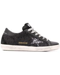 golden goose black sparkle sneakers