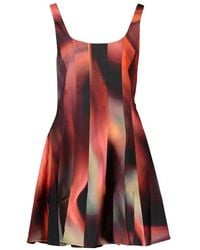 Desigual - Abstract-Print Sleeveless Mini Dress - Lyst