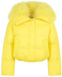 Yves Salomon - Lambswool-Trim Puffer Jacket - Lyst