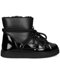 Inuikii - Bottines Lacées À Empiècements En Cuir Verni - Lyst