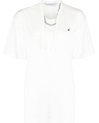 Pushbutton - Oversized-T-Shirt mit Halsketten-Print - Lyst