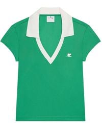 Courreges - Sports Cropped Polo - Lyst