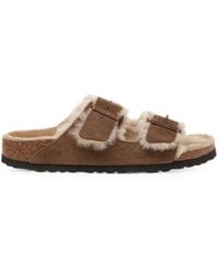 Birkenstock - Arizona Shearling-Lined Buckle-Fastening Sandals - Lyst