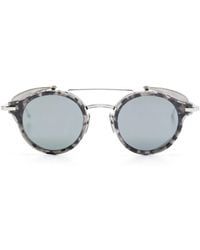Thom Browne - Tortoiseshell Round Mirrored Sunglasses - Lyst