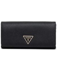Guess - Laurel Logo-Plaque Foldover Wallet - Lyst