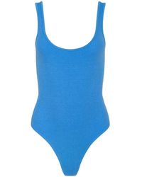 L'Agence - Nica Scoop-Neck Ribbed Bodysuit - Lyst