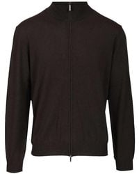 Al Duca d'Aosta - Zip-Up Merino-Wool Cardigan - Lyst