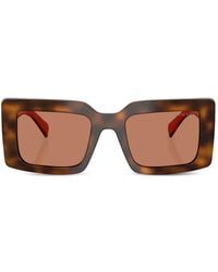 Prada - Lunettes De Soleil À Monture Effet Écaille De Tortue - Lyst