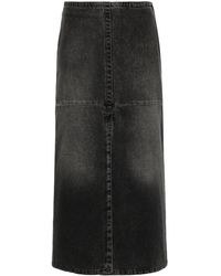 MM6 by Maison Margiela - Denim Midi Skirt - Lyst