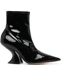 Casadei - Elodie 80Mm Leather Ankle Boots - Lyst