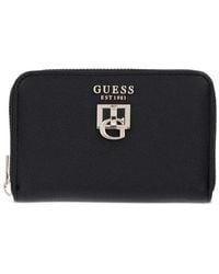 Guess - Bianca Logo-Plaque Zip-Around Wallet - Lyst