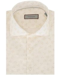 Canali - Overhemd Met Botanische Print - Lyst